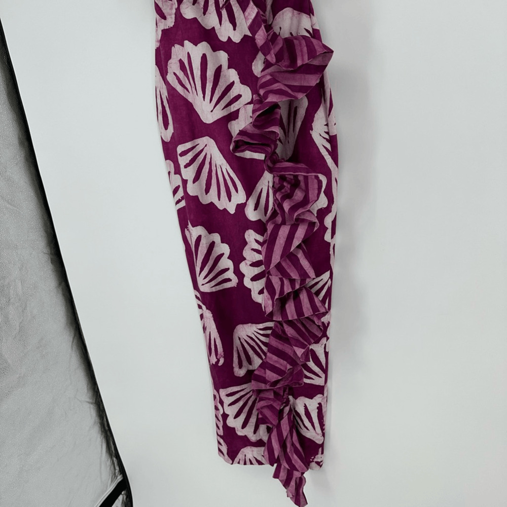 Anthropologie Sika Womens Off the shoulder Ruffle Midi Dress Size 4 Tropical - Picture 10 of 16